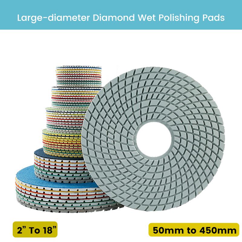 Large-diameter Diamond Wet Polishing Pads