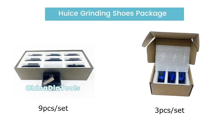 Split PCD grinding shoes packaging in cartons and foam Split PCD grinding shoes packaging in cartons and foam